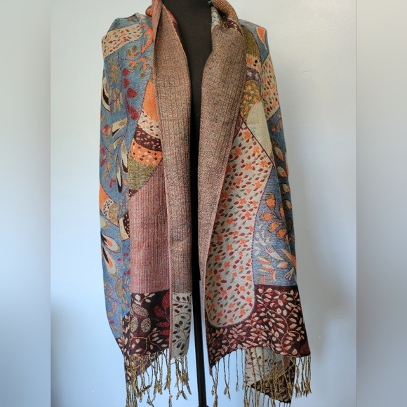 Tapestry Paisley Print Rectangle Scarf - Picture 1 of 9